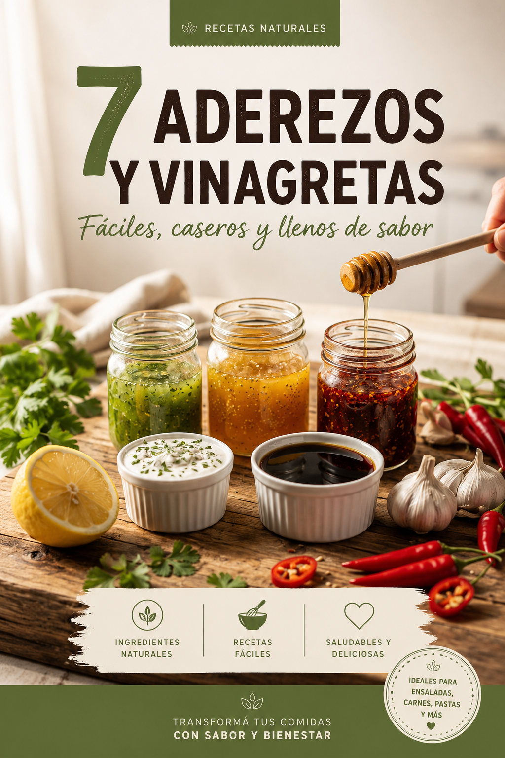 7 ADEREZOS Y VINAGRETAS (INCREIBLES)