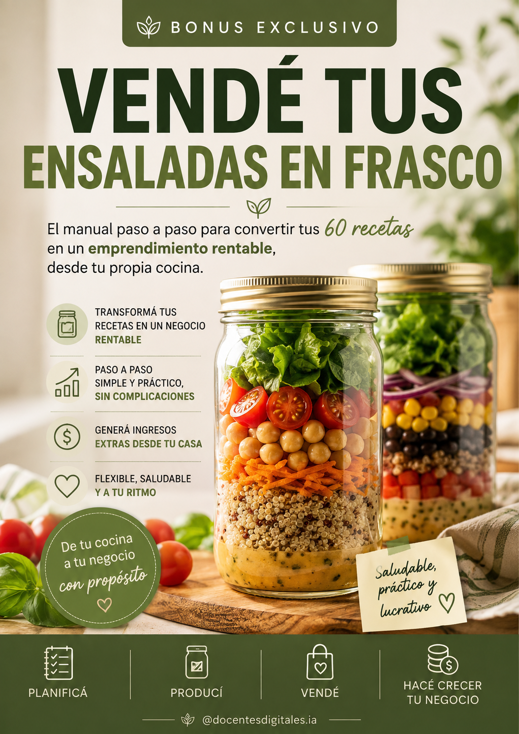 💼 VENDÉ TUS ENSALADAS EN FRASCO
